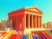 Coloring Book: Parthenon Temple