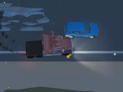 Truck and Police